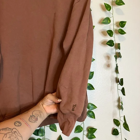Brown Crewneck Sweatshirt TNA WOMENS small - Picture 2 of 4